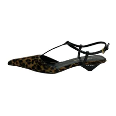 PRADA(プラダ) パンプス 36 レディース - ブラウン×ダークブラウン 豹柄