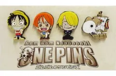 【中古】バッジ・ピンズ(キャラクター) ルフィ＆ナミ＆サンジ＆メリー号 ゴムゴムのワンピンズ 「劇場版 ワンピース 呪われた聖剣」 前売券特典
