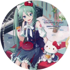 【中古】コースター 初音ミク＆ハローキティ(feat.ハローキティ/特訓後) ホログラムコースター 「プロジェクトセカイ カラフルステージ!feat. 初音ミク×サンリオキャラクターズ×animate cafe」 メニュー注文＆グッズ購入特典