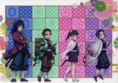 【中古】クリアファイル 冨岡＆炭治郎＆カナヲ＆胡蝶 限定デザインクリアファイル 「築地銀だこ×鬼滅の刃 旨さ高まる!集え!銀だこへ!!」 クロワッサンたい焼きBOX購入特典 第1弾