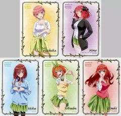 【中古】キャラカード 全5種セット 箔押しブロマイド 夏制服ver. 「映画 五等分の花嫁」 GiGOのお店・セガのお店限定 公開記念プライズキャンペーン特典