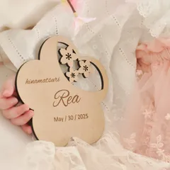 ひな祭り　名前札　雛人形　ひなまつり　雛祭り　初節句　桃の節句　木製　木札　命名札　命名書