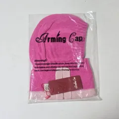 新品キッズArming Cap ピンク色 バラクラバ ニット帽子 1-2歳 0213