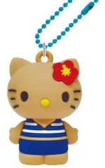 【中古】キーホルダー ハローキティ(ブルー) PVCマスコット 日焼けシリーズ 「サンリオキャラクターズ」