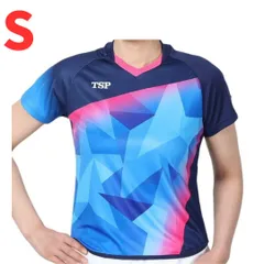 【新品・半額】卓球 ゲームシャツ ユニフォーム レディス アステル シャツ S ティーエスピー TSP ヴィクタス VICTAS ネイビー 32417 ユニホーム 377