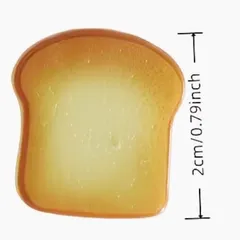 No.445 【10個セット】ミニチュア 食パン トースト 2cm ドールハウス デコパーツ 撮影