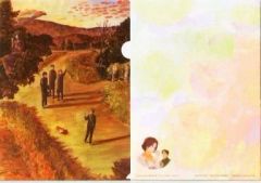 [중고] 클리어 파일 [단품] 집합(하교) A4 클리어 파일 [이치반 쿠지 나츠메 친구장 트리뷰트 갤러리~만푸쿠 그림책~] G상