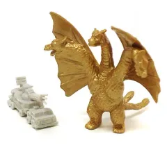 【中古】食玩 トレーディングフィギュア 7.初代キングギドラ+Aサイクル光線車 「ゴジラ王国」 