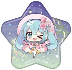 【中古】バッジ・ビンズ 初音ミク(SD) 「初音ミク 秋葉原フェスティバル 2024 トレーディング星型缶バッジ 七夕ver.」