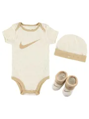 【数量限定】[ナイキ] ベビー３点セット BOX付 ロンパース ニット帽 ソックス