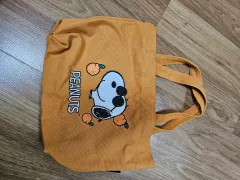 SNOOPY PEANUTS キャンバストートバッグ オレンジ