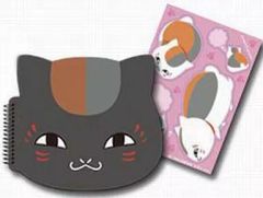 [중고] 노트·메모장 검은 냥코(얼굴형) 링 노트＆씰 세트
