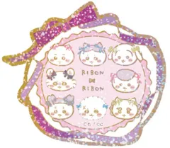 【中古】食玩 ステッカー・シール 集合(リボンフレーム) 「ちいかわキラキラダイカットステッカー付きグミ」