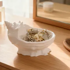 貝殻の小物入れ 小物収納 デスク収納 インテリア プラスチック製 雑貨 置物 プレゼント 贈り物 レジン製 お洒落 貝殻