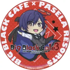 【中古】バッジ・ピンズ 藍丸 オリジナル缶バッジ 「紅色天井艶妖綺譚×大正メビウスライン×東京陰陽師×PASELA RESORTS Big Black Cafe 3」 メニュー注文特典