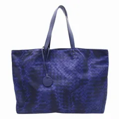 美品 ボッテガヴェネタ BOTTEGA VENETA イントレッチオ リュージョン トート ハンドバッグ 転写プリント カバン 鞄 紺 ネイビー/△T59/メンズ レディース