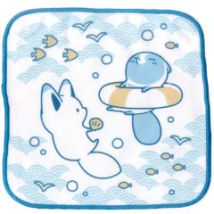 [중고] 수건·수건(캐릭터) 너구리&여우(우키와) 미니 타월 [이치반 쿠지 너구리와 여우~즐거운 여름방학~] E상