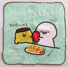 [중고] 수건 · 수건 문구 씨 & 푸딩 씨 / 면 수건 패브릭 컬렉션 [이치 반 쿠지 문구와 함께 ~ 한가로이 카페 ~] E 상