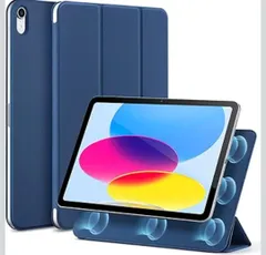 ★ESR iPad 11世代 ケース A16 (11インチ、2025モデル) iPad 第10世代 (10.9インチ、2022モデル)専用 強力マグネット吸着式 スリムな三つ折りスタンドケース 自動ウェイク/スリープ耐  Reboundシリーズ ブルー