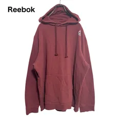 【ワンポイントロゴ】Reebok リーボック　プルオーバーパーカー　赤茶　XL