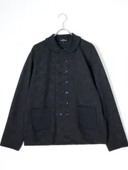 tricot COMME des GARCONSトリコ コムデギャルソン 丸襟ラウンドカラー 薔薇ローズジャガードポリ ダブルボタンデザインジャケット【S】【LJKA80913】