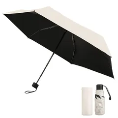 【2025新登場】 日傘 折りたたみ傘 UVカット 遮光 遮熱 晴雨兼用 超軽量 コンパクト 紫外線遮断 日焼け防止 耐風撥水 梅雨対策 携帯便利 収納ポーチ付き メンズ レディース 男女兼用 母の日 父の日 プレゼント (モカベージュ)