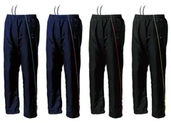 ウンドウ wundou アウトドア ウォームアップウインドブレーカーパンツ ジュニア ボーイズ ガールズ キッズ 子ども 小学生 中学生 チームウェア アウター 防風 撥水性 パンツ トレーニング  P4850J 0082 ネイビー×ピンク