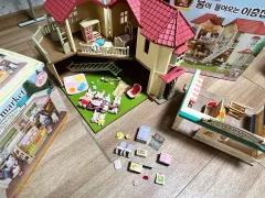 廃盤品 シルバニアファミリー 明かりの灯るお家＋スーパーマーケット