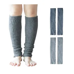 [SOWAN] [ソワン] mofmofu (モフモウフ) シルク レッグウォーマー メンズ レディース 男女兼用 (ネイビー,スモークグレー) 0