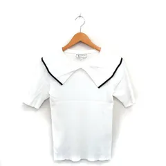 ロペピクニック ROPE Picnic ニット セーター セーラーカラー 五分袖 シンプル 38 ホワイト 白 /KT14