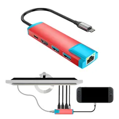 Switch 2用ドック【6 IN 1「21.0.0」対応】スイッチ 2ドック テレビ接続出力 有線LAN付き Switch 1/OLED用 USBハブ 1000Mbps LANポート/4K@60Hz HDMI変換/PD100W/USB-C/2xUS ...