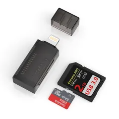 Ocbuo SDカードリーダー Lightning マイクロSDカードリーダー 2in1 iPhone高速データ移行 iPadカードリーダー デジカメ iPhone 転送 写真/ビデオ/Word/Excel/PDF/PPT 双方向高速データ転送 設定 ...