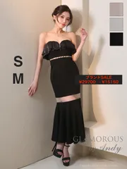 SALE ブラック [GMS-V893-PBE-2510] 【Andy GLAMOROUS/アンディグラマラス】 ベア/ ストレッチ/ シアー/ フレア/ ロングドレス/ キャバドレス/ ディア ローブドフルール/ AngelR