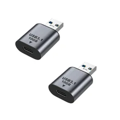 USB Type C 変換アダプタ (2個セット) Popolier USB 3.1 Type C メス to USB Type A 3.1 オス 変換 変換 5V/3A 急速充電と10Gbps高速データ転送同期 スマートフォン、タブレット、ノートパ ...