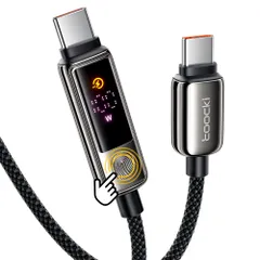 【2025新登場】toocki usb c ケーブル 100W タッチで点灯・消灯 touch式 電力表示 ディスプレイ機能搭載 PD タイプc 急速充電 typec 高密度ナイロン編み iPhone 17/iPhone 16/iPhone 15/P ...