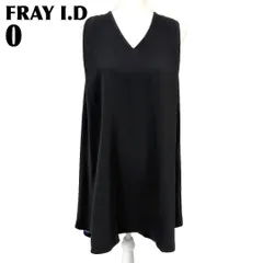 【美品】 FRAY I.D ノースリーブミニワンピース 0 ブラック 無地