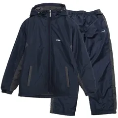 新品 FILA メンズ 上下セット ワンポイント刺繍 配色切替 裏フリース 上下セットFH7956