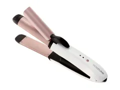 新品 コイズミ カール&ストレート 2WAY ヘアアイロン 25mm コードレス 海外対応 USB充電式 ホワイト KHR-7430/W