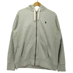 ポロバイラルフローレン Polo by RALPH LAUREN 90s ポニー刺繍 フード裏サーマル ジップアップ パーカー メンズ import：XL 