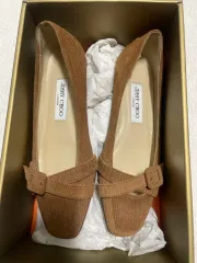 ジミーチュウ キャメル色 フラットシューズ