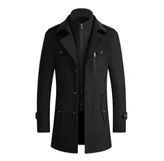 [Ｋａｙｉｙａｓｕ] チェスターコート メンズ 冬服 トレンチコート ウール ジャケット ステンカラー 大きいサイズ 厚手 無地 防風 防寒 ビジネス 春秋冬 紳士服 c634d5e3