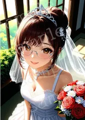 TA-0028 知的花嫁 ティアラ×眼鏡 AIアートフォト
