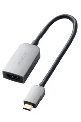 エレコム USB-C HDMI 変換アダプター 4K60Hz (USB C to HDMI 変換アダプタ) 0.15m シルバー 【iPhone 16/16 Pro/16 Pro Max/16 Plus 対応検証済】 ECAD-CHDMIQGM2