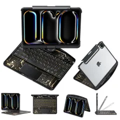 ifacemall ipad キーボード付きケース iPad Pro 11インチ (M4 2024年発売) 対応 日本語配列 JIS配列 360度回転 マジックキーボード 級 トラックパッド 7色バックライト Bluetooth 遅延なし アイパッド ...