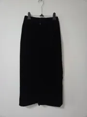 日本ヴィンテージ ブラック ベルベット ロング スカート
