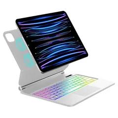 【2025年最新型】マジックキーボード iPad Air 13インチ (2024 M2 2025 M3) iPad Pro 12.9 キーボード第6/5/4/3世代 キーボー ドケース マルチタッチジェスチャー対応 バックライト付き 磁気吸着 iPa ...