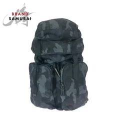 美品 PRADA プラダ テスート V136 カモフラ 迷彩 三角ロゴプレート ブラック ナイロン/レザー リュック・デイパック バックパック 600133【中古】