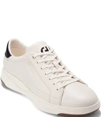 コールハーン メンズ シューズ スニーカー レース レザー Cole Haan Mens Grandpro Tennis 20 Leather LaceUp Sneakers IvoryBlackIvory アイボリー