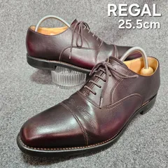 【👌値下げ交渉受付中】美品【REGAL】JV060 25.5cm バーガンディ ストレートチップ ビジネスシューズ Worth Collection 本革 レザー メンズ ビジネス