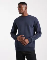 オンリーアンドサンズ メンズ アウター パーカー・スウェット クルーネック スウェット シャツ ONLY SONS crew neck sweatshirt in dark Blue nights ブルー